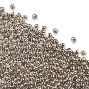Posypka perełki SREBRNE nabłyszczane 4mm - 250g