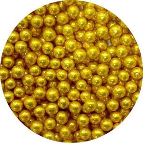 Posypka perełki ZŁOTE nabłyszczane 4mm - 250g