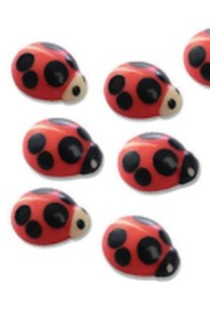 Biedronki czekoladowe do dekoracji 1,5x2cm -  100szt.