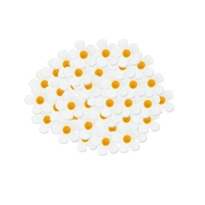 Cukrowe KWIATKI BIAŁE NIEZAPOMINAJKI 2cm /35szt.