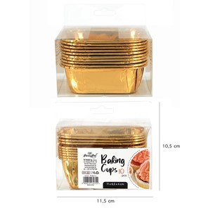 Foremki do pieczenia ZŁOTE 110x65xh45mm /10szt.