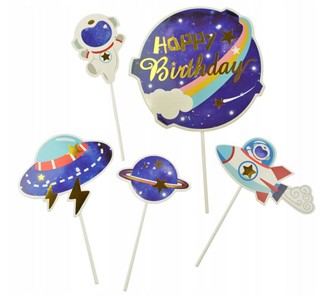 Topper papierowy KOSMOS 5szt.