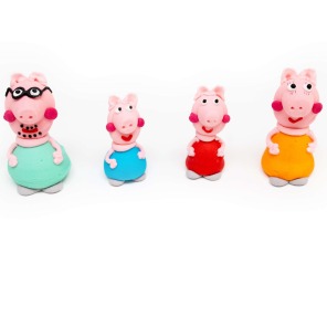 Dekoracje cukrowe ŚWINKA PEPPA  4szt.