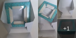 Pudełka WYSOKIE z okienkiem na tort 260x260xh250mm - 10szt