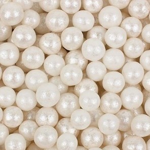 Posypka perełki BIAŁE perłowe 7mm - 250g