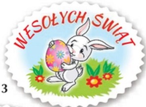 Tabliczki wielkanocne ZAJĄCZEK z napisem 18szt.