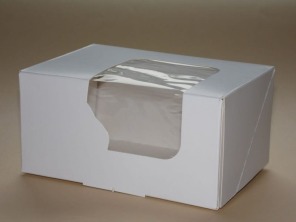 Pudełko BIAŁE na ciastka lub 2 muffinki 160x110xh80mm