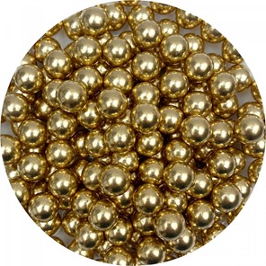Perełki cukrowe ZŁOTE nabłyszczane 14mm - 100g