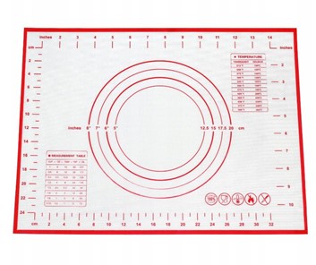 Mata silikonowa z wymiarami 40cm x 50cm
