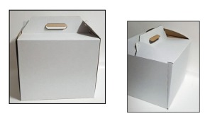 Pudełka z rączką na tort KOSZYK 26x26xh25cm - 5 szt.