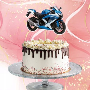 Topper papierowy niebieski MOTOR