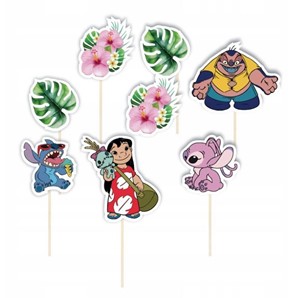 Topper - Karteczki na piku Stitch Lilo 2 / 8szt.