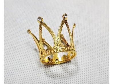 Mini KORONA ZŁOTA plastikowa 4,5cm