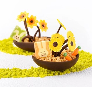 Dekoracje czekoladowe Kwiaty zestaw / 252szt.