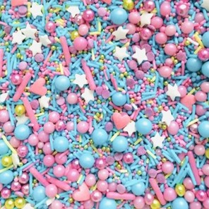 Posypka cukrowa konfetti mix różowo-niebieski 100g