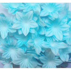 Mini kwiatki waflowe NIEBIESKIE CIENIOWANE 400szt.