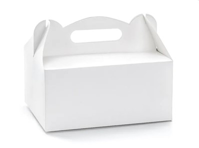 Pudełka z rączką białe 19x14xh9cm - 10szt