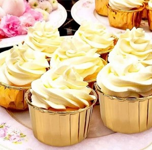 Papilotki papierowe do muffinek ZŁOTE