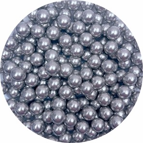 Perełki cukrowe SREBRNE nabłyszczane 14mm - 100g