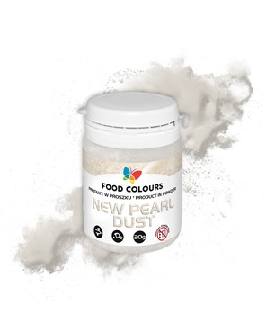 Barwnik w proszku brokat BIAŁE SREBRO New Pearl Dust do aerografu i ręcznego dekorowania 20g