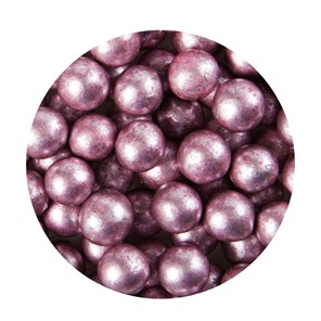 Perełki cukrowe FIOLETOWE perłowe 10mm /600g