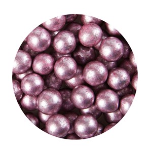Perełki cukrowe miękkie FIOLETOWE perłowe 10mm /600g