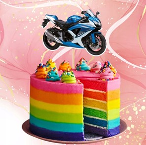 Topper papierowy niebieski MOTOR