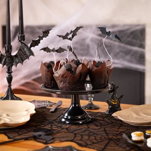 Topper - karteczki na piku HALLOWEEN NIETOPERZE /6szt