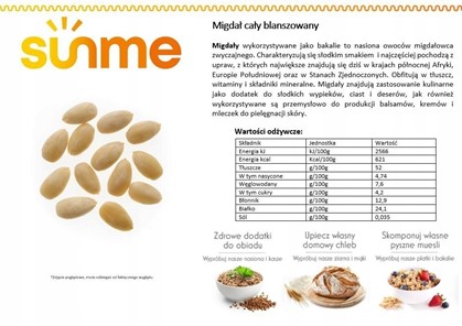 Migdał cały blanszowany 1kg