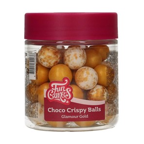 Choco Crispy Balls - Chrupiące kulki czekoladowe Złote i Białe nakrapiane złotem 1,5cm /130g