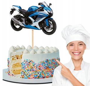 Topper papierowy niebieski MOTOR