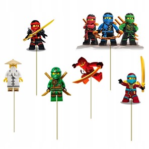 Topper - Karteczki na piku LEGO NINJAGO 6szt.