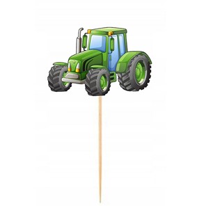 Topper papierowy zielony TRAKTOR