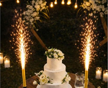 Fontanny tortowe złote 25cm - 12szt