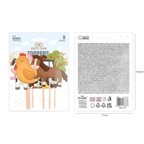 Topper - Karteczki na piku FARMA 9szt.