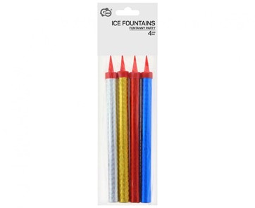 Fontanny tortowe kolorowe 18cm - 4szt