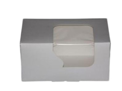 Pudełko BIAŁE na ciastka lub 2 muffinki 160x110xh80mm