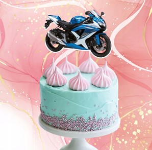 Topper papierowy niebieski MOTOR