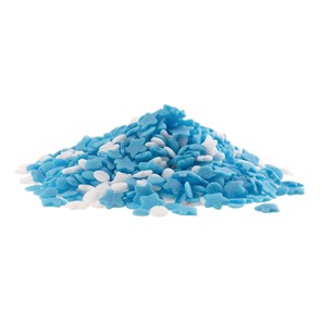 Posypka konfetti biało-niebieskie 100g