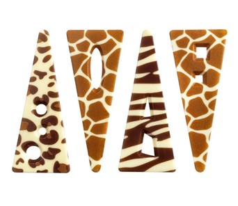 Dekoracje czekoladowe Trójkąty Savanna / 132szt.