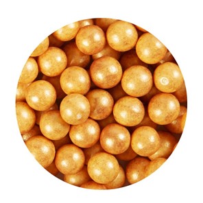 Perełki cukrowe miękkie ZŁOTE perłowe 10mm /600g