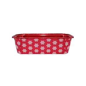 Foremka papierowa do pieczenia Polka mała CZERWONA zimowa 158x55xh52mm